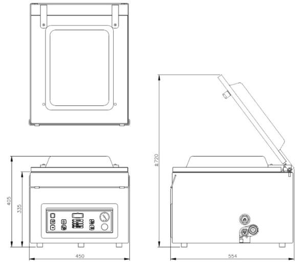 TA-85/S BOXER 35 (23) Vakuum-Maschine (16m3/Std) Schweißbalken 420mm